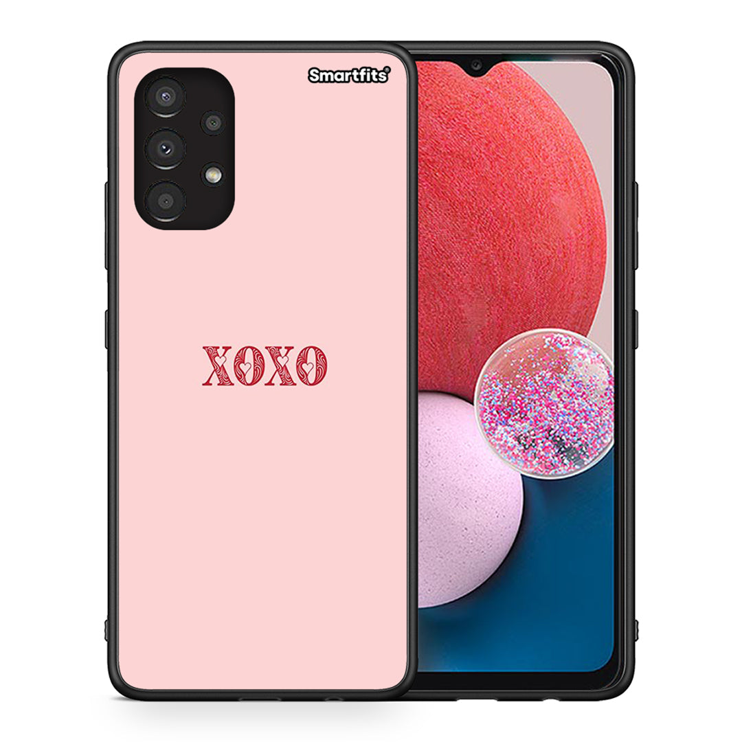 Θήκη Samsung A13 4G XOXO Love από τη Smartfits με σχέδιο στο πίσω μέρος και μαύρο περίβλημα | Samsung A13 4G XOXO Love case with colorful back and black bezels
