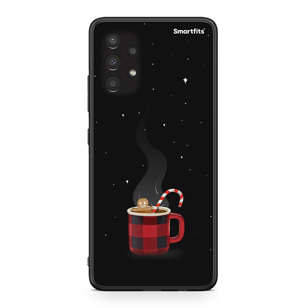 Samsung A13 4G Xmas Bathing θήκη από τη Smartfits με σχέδιο στο πίσω μέρος και μαύρο περίβλημα | Smartphone case with colorful back and black bezels by Smartfits