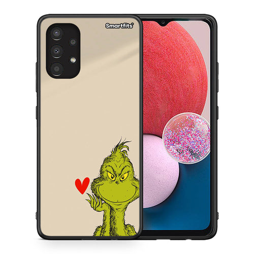 Θήκη Samsung A13 4G Xmas Grinch από τη Smartfits με σχέδιο στο πίσω μέρος και μαύρο περίβλημα | Samsung A13 4G Xmas Grinch case with colorful back and black bezels