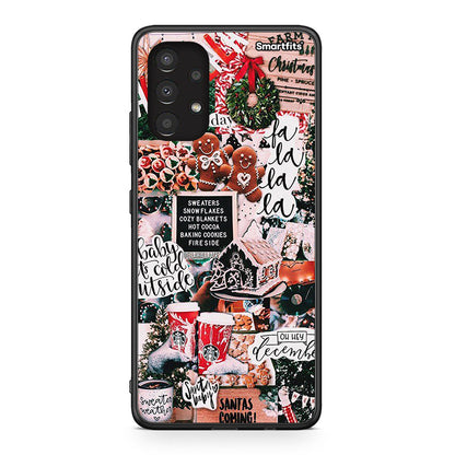 Samsung A13 4G Xmas Habbits θήκη από τη Smartfits με σχέδιο στο πίσω μέρος και μαύρο περίβλημα | Smartphone case with colorful back and black bezels by Smartfits