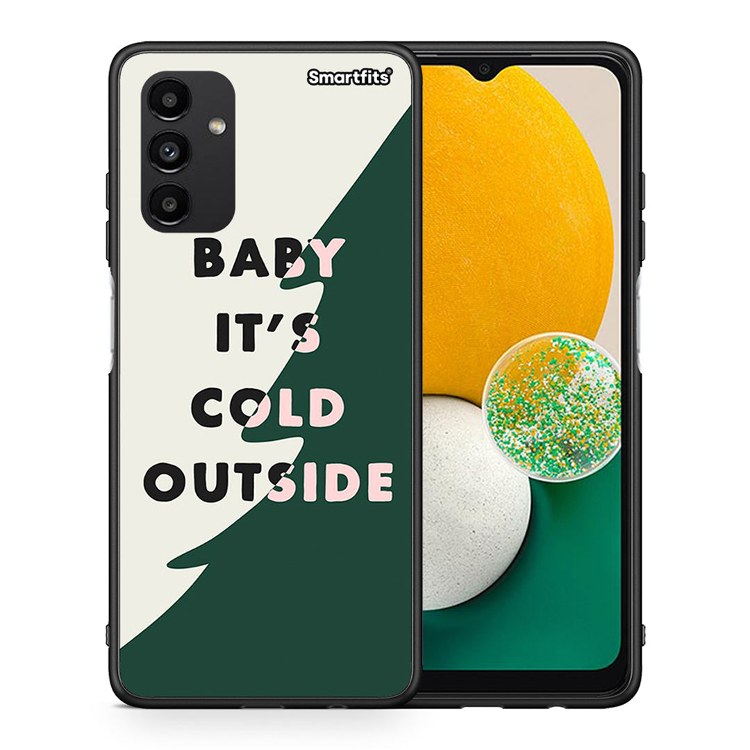 Θήκη Samsung A04s Cold Outside από τη Smartfits με σχέδιο στο πίσω μέρος και μαύρο περίβλημα | Samsung A04s Cold Outside case with colorful back and black bezels