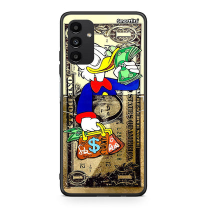 Samsung A04s Duck Money θήκη από τη Smartfits με σχέδιο στο πίσω μέρος και μαύρο περίβλημα | Smartphone case with colorful back and black bezels by Smartfits