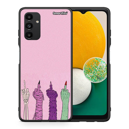 Θήκη Samsung A13 5G Halloween Be A Lady από τη Smartfits με σχέδιο στο πίσω μέρος και μαύρο περίβλημα | Samsung A13 5G Halloween Be A Lady case with colorful back and black bezels