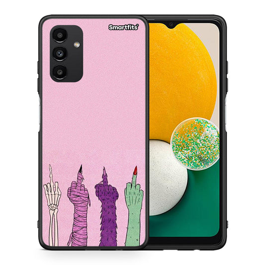 Θήκη Samsung A04s Halloween Be A Lady από τη Smartfits με σχέδιο στο πίσω μέρος και μαύρο περίβλημα | Samsung A04s Halloween Be A Lady case with colorful back and black bezels