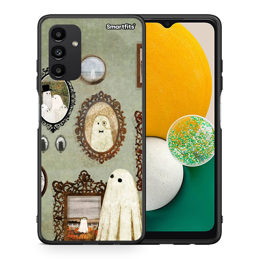Θήκη Samsung A13 5G Halloween Ghost Season από τη Smartfits με σχέδιο στο πίσω μέρος και μαύρο περίβλημα | Samsung A13 5G Halloween Ghost Season case with colorful back and black bezels