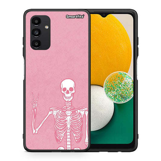 Θήκη Samsung A13 5G Halloween Motivation από τη Smartfits με σχέδιο στο πίσω μέρος και μαύρο περίβλημα | Samsung A13 5G Halloween Motivation case with colorful back and black bezels