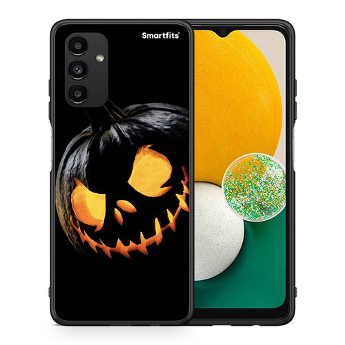 Θήκη Samsung A04s Halloween Scary Pumpkin από τη Smartfits με σχέδιο στο πίσω μέρος και μαύρο περίβλημα | Samsung A04s Halloween Scary Pumpkin case with colorful back and black bezels