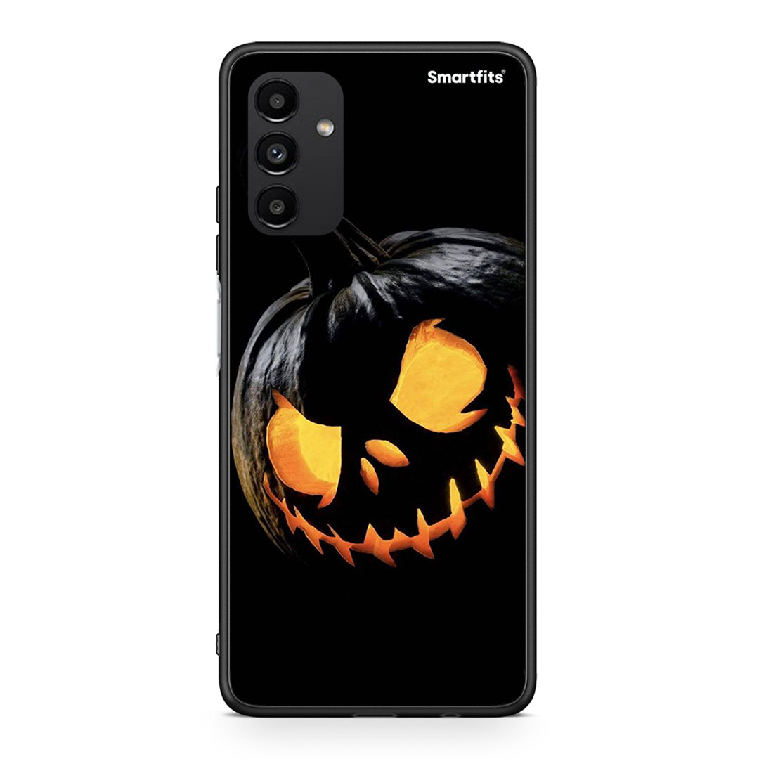 Samsung A04s Halloween Scary Pumpkin θήκη από τη Smartfits με σχέδιο στο πίσω μέρος και μαύρο περίβλημα | Smartphone case with colorful back and black bezels by Smartfits