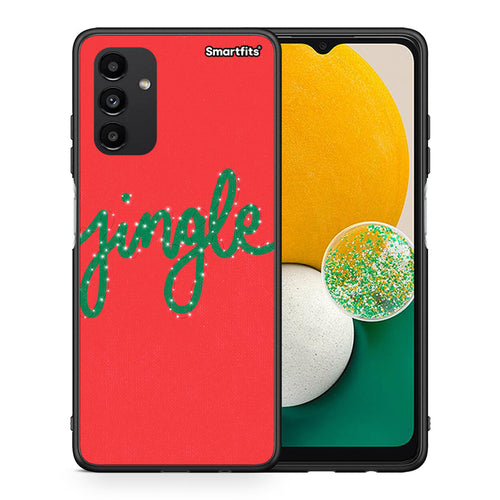 Θήκη Samsung A04s Jingle Xmas από τη Smartfits με σχέδιο στο πίσω μέρος και μαύρο περίβλημα | Samsung A04s Jingle Xmas case with colorful back and black bezels