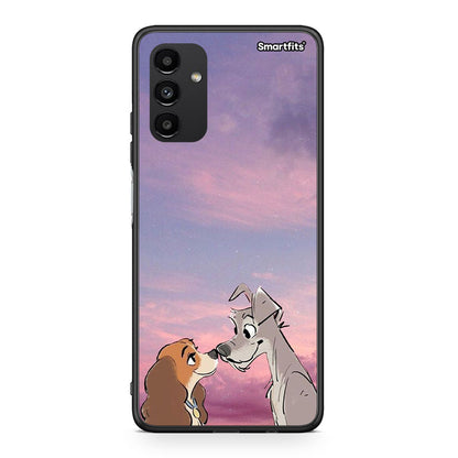 Samsung A13 5G Lady And Tramp θήκη από τη Smartfits με σχέδιο στο πίσω μέρος και μαύρο περίβλημα | Smartphone case with colorful back and black bezels by Smartfits