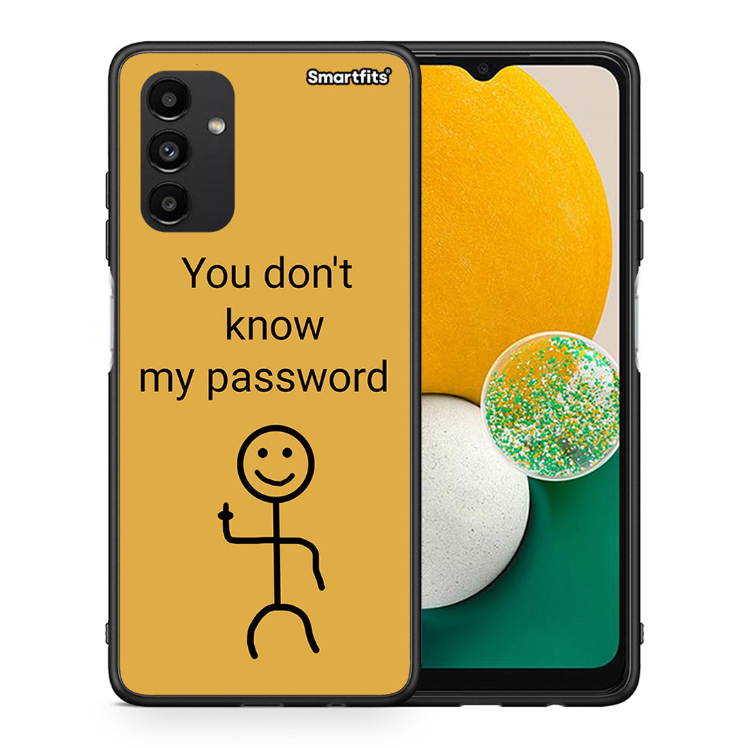 Θήκη Samsung A13 5G My Password από τη Smartfits με σχέδιο στο πίσω μέρος και μαύρο περίβλημα | Samsung A13 5G My Password case with colorful back and black bezels