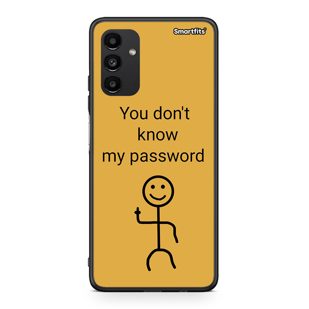 Samsung A04s My Password θήκη από τη Smartfits με σχέδιο στο πίσω μέρος και μαύρο περίβλημα | Smartphone case with colorful back and black bezels by Smartfits