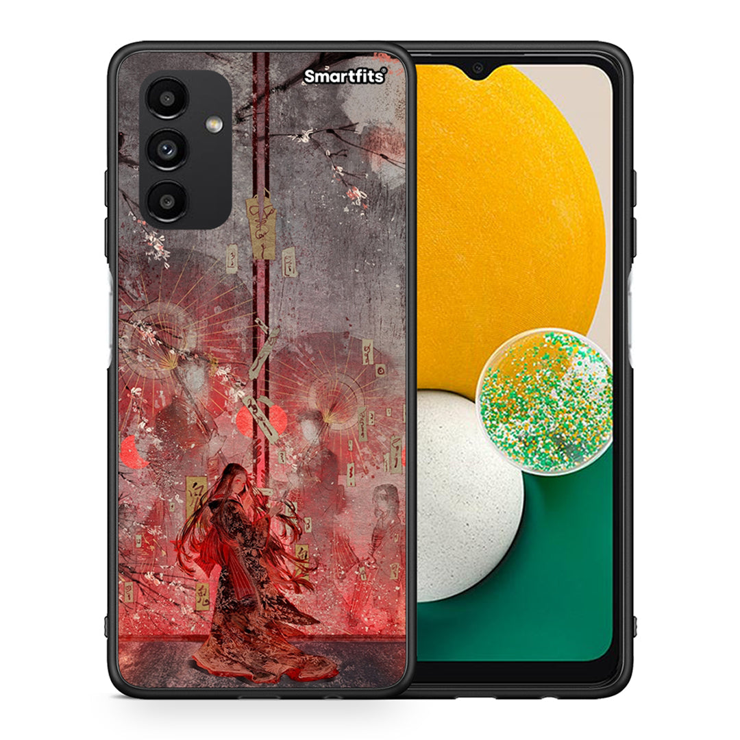 Θήκη Samsung A04s Nezuko Kamado από τη Smartfits με σχέδιο στο πίσω μέρος και μαύρο περίβλημα | Samsung A04s Nezuko Kamado case with colorful back and black bezels