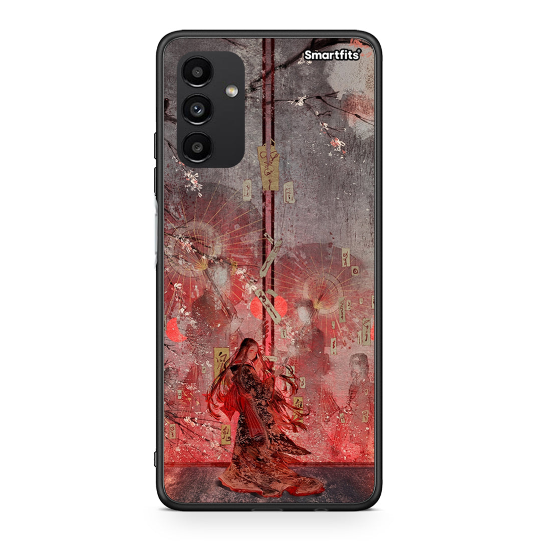 Samsung A04s Nezuko Kamado θήκη από τη Smartfits με σχέδιο στο πίσω μέρος και μαύρο περίβλημα | Smartphone case with colorful back and black bezels by Smartfits