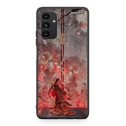 Samsung A04s Nezuko Kamado θήκη από τη Smartfits με σχέδιο στο πίσω μέρος και μαύρο περίβλημα | Smartphone case with colorful back and black bezels by Smartfits