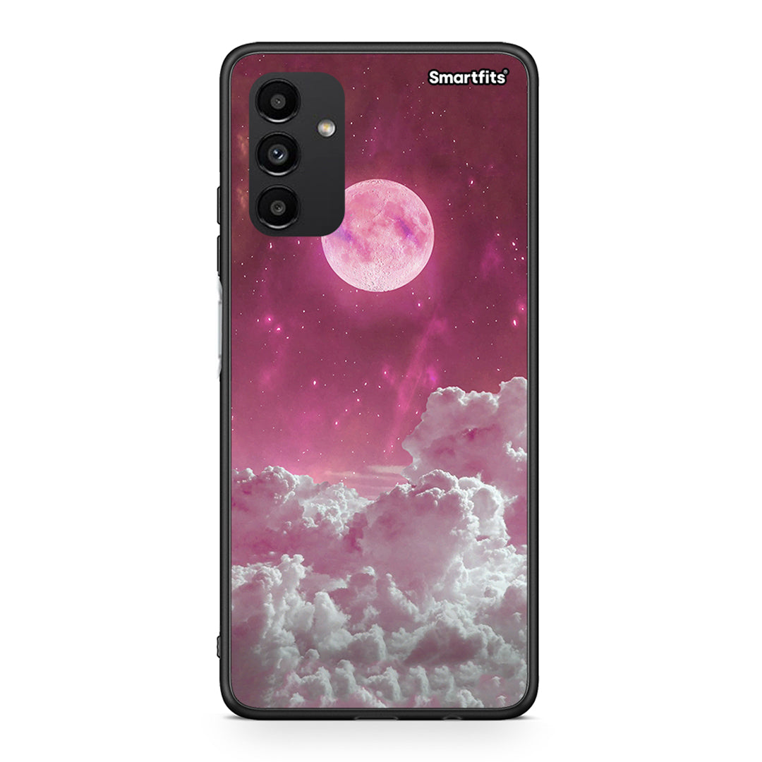 Samsung A04s Pink Moon θήκη από τη Smartfits με σχέδιο στο πίσω μέρος και μαύρο περίβλημα | Smartphone case with colorful back and black bezels by Smartfits