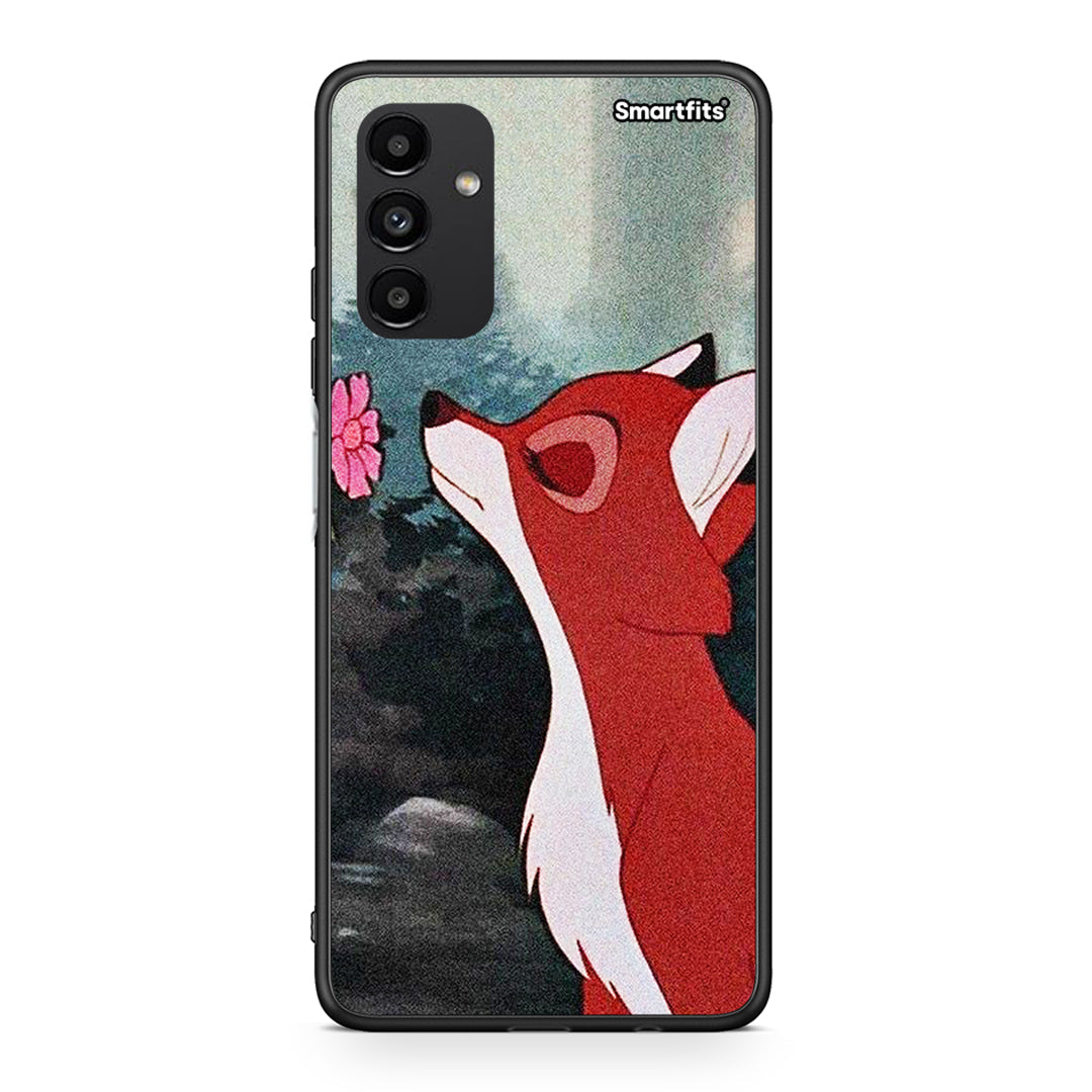 Samsung A04s Tod And Vixey Love 2 θήκη από τη Smartfits με σχέδιο στο πίσω μέρος και μαύρο περίβλημα | Smartphone case with colorful back and black bezels by Smartfits