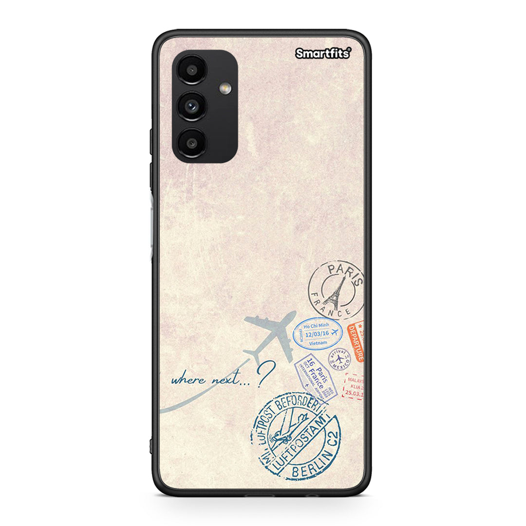 Samsung A13 5G Where Next Θήκη από τη Smartfits με σχέδιο στο πίσω μέρος και μαύρο περίβλημα | Smartphone case with colorful back and black bezels by Smartfits