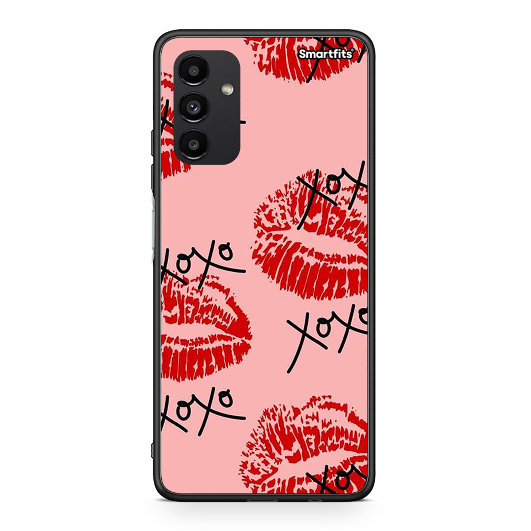 Samsung A13 5G XOXO Lips θήκη από τη Smartfits με σχέδιο στο πίσω μέρος και μαύρο περίβλημα | Smartphone case with colorful back and black bezels by Smartfits