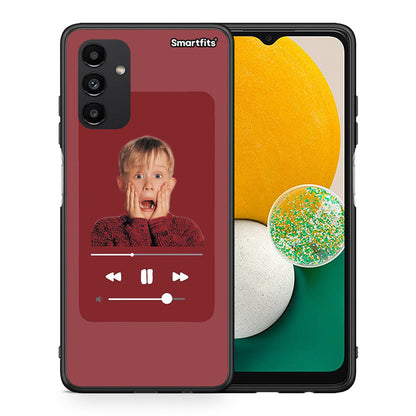 Θήκη Samsung A04s Xmas Alone Music από τη Smartfits με σχέδιο στο πίσω μέρος και μαύρο περίβλημα | Samsung A04s Xmas Alone Music case with colorful back and black bezels