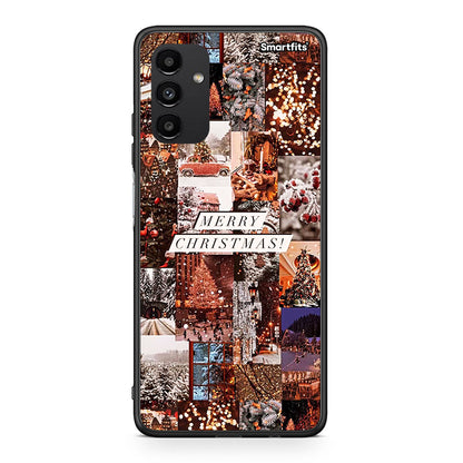 Samsung A04s Xmas Collage θήκη από τη Smartfits με σχέδιο στο πίσω μέρος και μαύρο περίβλημα | Smartphone case with colorful back and black bezels by Smartfits