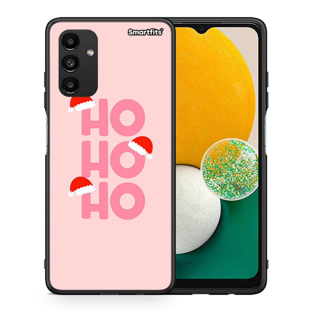 Θήκη Samsung A13 5G Xmas Ho Ho Ho από τη Smartfits με σχέδιο στο πίσω μέρος και μαύρο περίβλημα | Samsung A13 5G Xmas Ho Ho Ho case with colorful back and black bezels