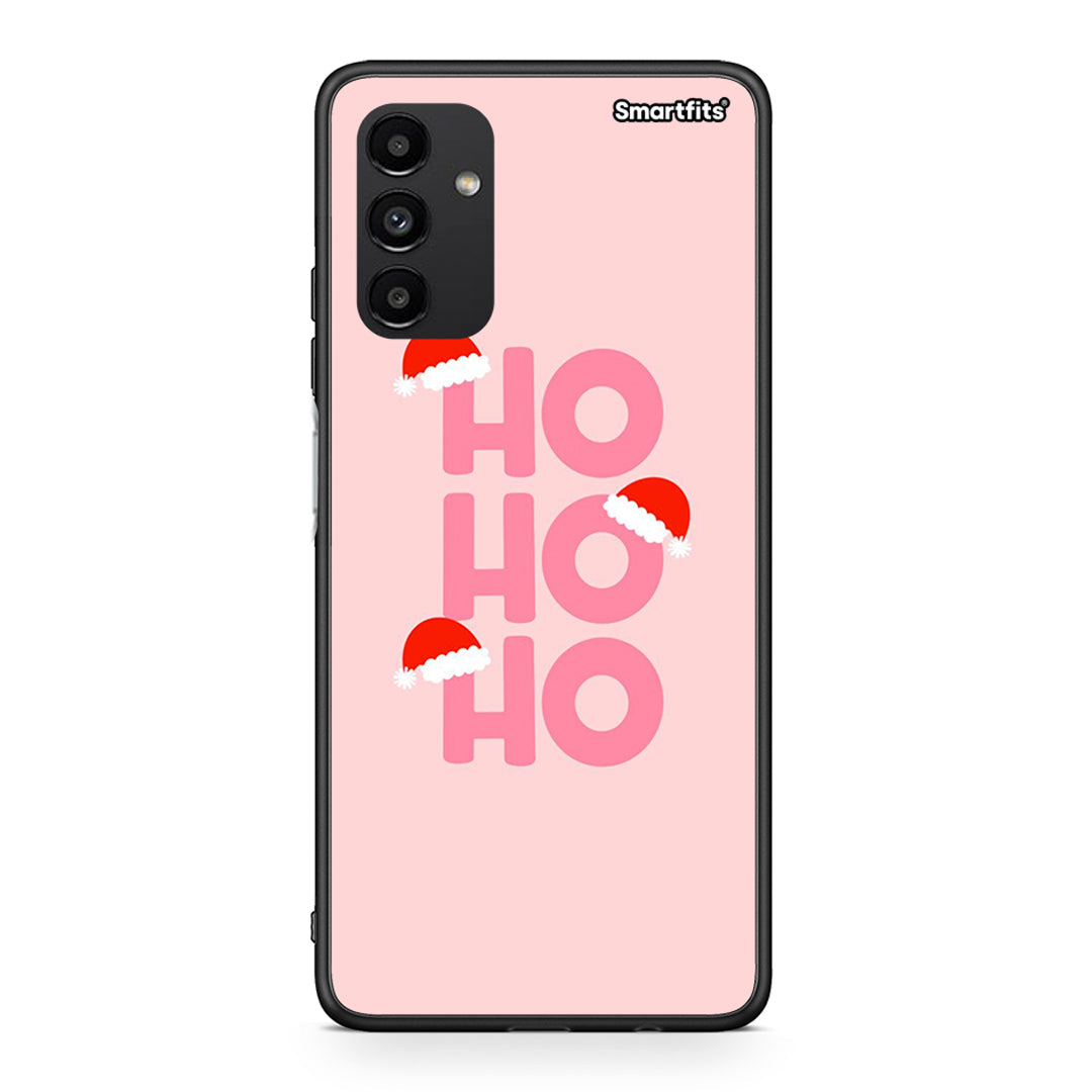 Samsung A04s Xmas Ho Ho Ho θήκη από τη Smartfits με σχέδιο στο πίσω μέρος και μαύρο περίβλημα | Smartphone case with colorful back and black bezels by Smartfits