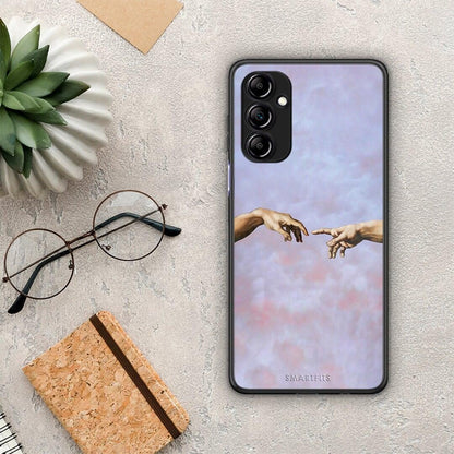 Θήκη Samsung Galaxy A14 / A14 5G Adam Hand από τη Smartfits με σχέδιο στο πίσω μέρος και μαύρο περίβλημα | Samsung Galaxy A14 / A14 5G Adam Hand Case with Colorful Back and Black Bezels
