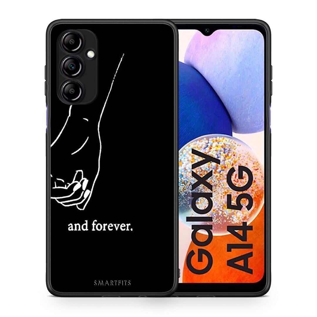 Θήκη Samsung Galaxy A14 / A14 5G Always & Forever 2 από τη Smartfits με σχέδιο στο πίσω μέρος και μαύρο περίβλημα | Samsung Galaxy A14 / A14 5G Always & Forever 2 Case with Colorful Back and Black Bezels