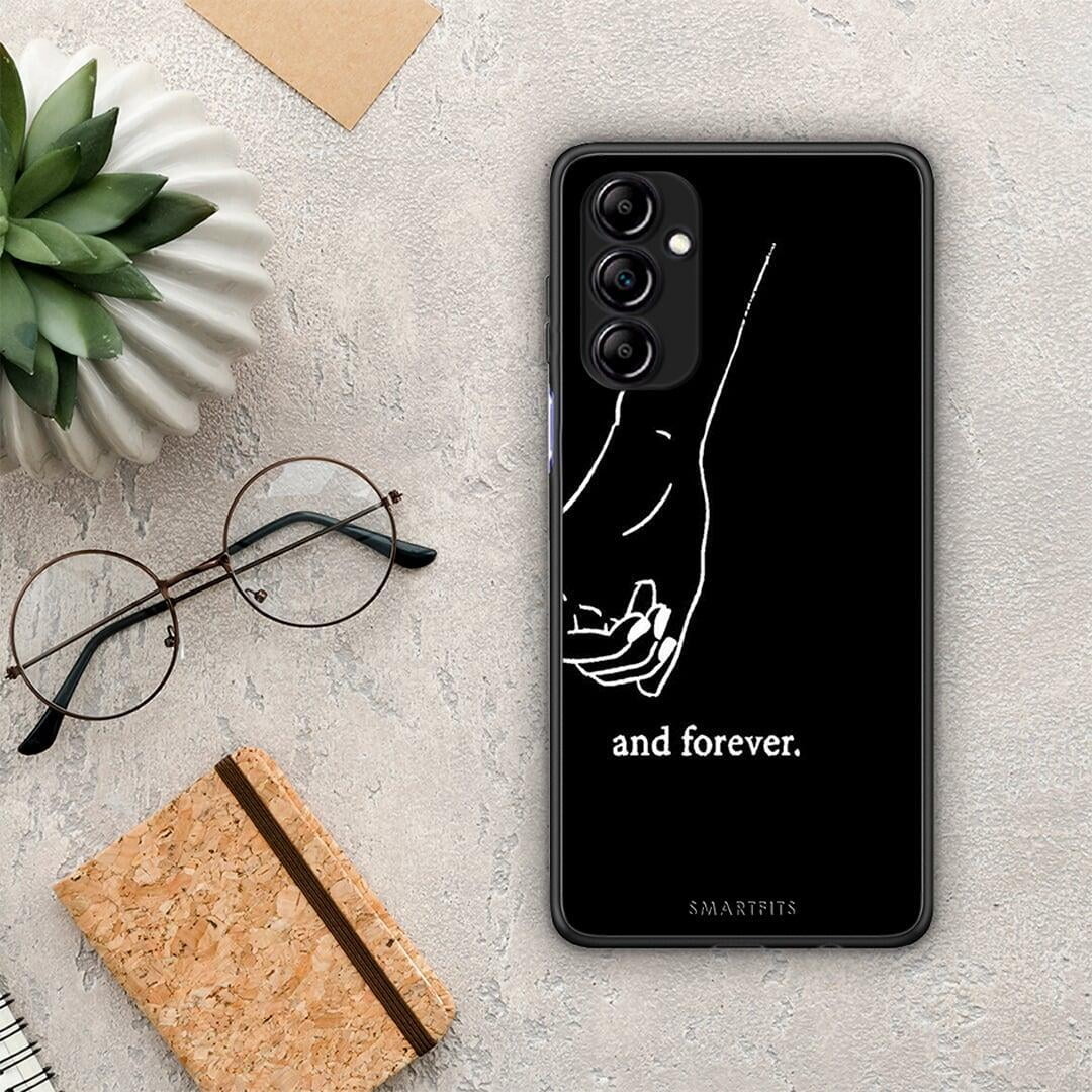 Θήκη Samsung Galaxy A14 / A14 5G Always & Forever 2 από τη Smartfits με σχέδιο στο πίσω μέρος και μαύρο περίβλημα | Samsung Galaxy A14 / A14 5G Always & Forever 2 Case with Colorful Back and Black Bezels