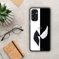 Thumbnail for Θήκη Samsung Galaxy A14 / A14 5G Angels Demons από τη Smartfits με σχέδιο στο πίσω μέρος και μαύρο περίβλημα | Samsung Galaxy A14 / A14 5G Angels Demons Case with Colorful Back and Black Bezels