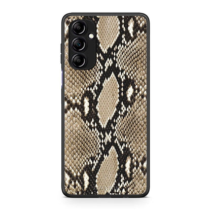 Θήκη Samsung Galaxy A14 / A14 5G Animal Fashion Snake από τη Smartfits με σχέδιο στο πίσω μέρος και μαύρο περίβλημα | Samsung Galaxy A14 / A14 5G Animal Fashion Snake Case with Colorful Back and Black Bezels