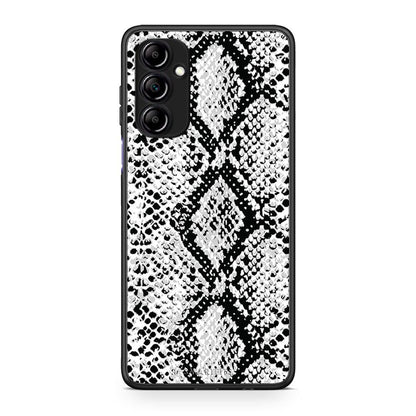 Θήκη Samsung Galaxy A14 / A14 5G Animal White Snake από τη Smartfits με σχέδιο στο πίσω μέρος και μαύρο περίβλημα | Samsung Galaxy A14 / A14 5G Animal White Snake Case with Colorful Back and Black Bezels