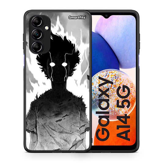 Θήκη Samsung Galaxy A14 / A14 5G Anime Boy από τη Smartfits με σχέδιο στο πίσω μέρος και μαύρο περίβλημα | Samsung Galaxy A14 / A14 5G Anime Boy Case with Colorful Back and Black Bezels