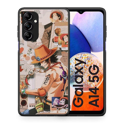 Θήκη Samsung Galaxy A14 / A14 5G Anime Collage από τη Smartfits με σχέδιο στο πίσω μέρος και μαύρο περίβλημα | Samsung Galaxy A14 / A14 5G Anime Collage Case with Colorful Back and Black Bezels