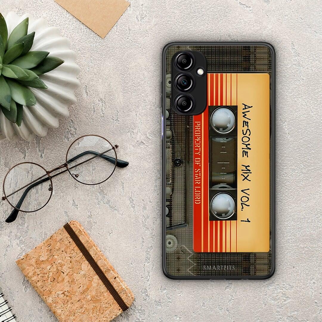 Θήκη Samsung Galaxy A14 / A14 5G Awesome Mix από τη Smartfits με σχέδιο στο πίσω μέρος και μαύρο περίβλημα | Samsung Galaxy A14 / A14 5G Awesome Mix Case with Colorful Back and Black Bezels