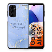 Thumbnail for Θήκη Samsung Galaxy A14 / A14 5G Be Yourself από τη Smartfits με σχέδιο στο πίσω μέρος και μαύρο περίβλημα | Samsung Galaxy A14 / A14 5G Be Yourself Case with Colorful Back and Black Bezels