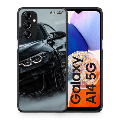 Θήκη Samsung Galaxy A14 / A14 5G Black BMW από τη Smartfits με σχέδιο στο πίσω μέρος και μαύρο περίβλημα | Samsung Galaxy A14 / A14 5G Black BMW Case with Colorful Back and Black Bezels