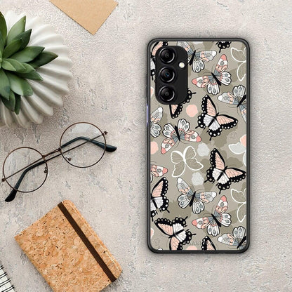 Θήκη Samsung Galaxy A14 / A14 5G Boho Butterflies από τη Smartfits με σχέδιο στο πίσω μέρος και μαύρο περίβλημα | Samsung Galaxy A14 / A14 5G Boho Butterflies Case with Colorful Back and Black Bezels