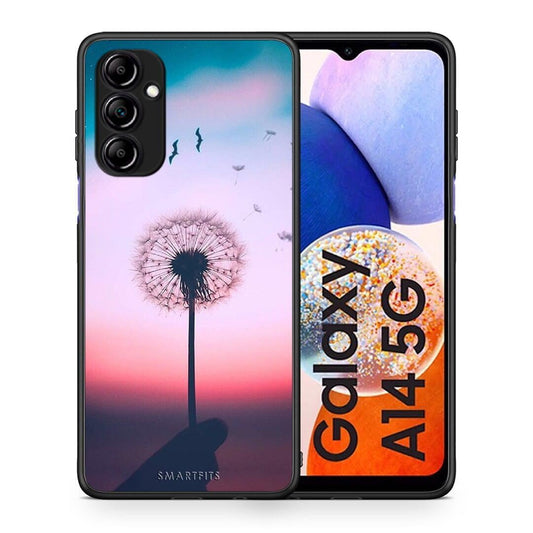 Θήκη Samsung Galaxy A14 / A14 5G Boho Wish από τη Smartfits με σχέδιο στο πίσω μέρος και μαύρο περίβλημα | Samsung Galaxy A14 / A14 5G Boho Wish Case with Colorful Back and Black Bezels