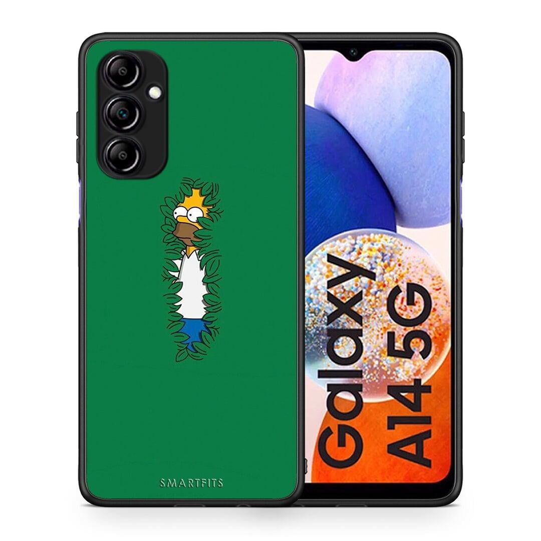 Θήκη Samsung Galaxy A14 / A14 5G Bush Man από τη Smartfits με σχέδιο στο πίσω μέρος και μαύρο περίβλημα | Samsung Galaxy A14 / A14 5G Bush Man Case with Colorful Back and Black Bezels