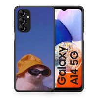 Thumbnail for Θήκη Samsung Galaxy A14 / A14 5G Cat Diva από τη Smartfits με σχέδιο στο πίσω μέρος και μαύρο περίβλημα | Samsung Galaxy A14 / A14 5G Cat Diva Case with Colorful Back and Black Bezels