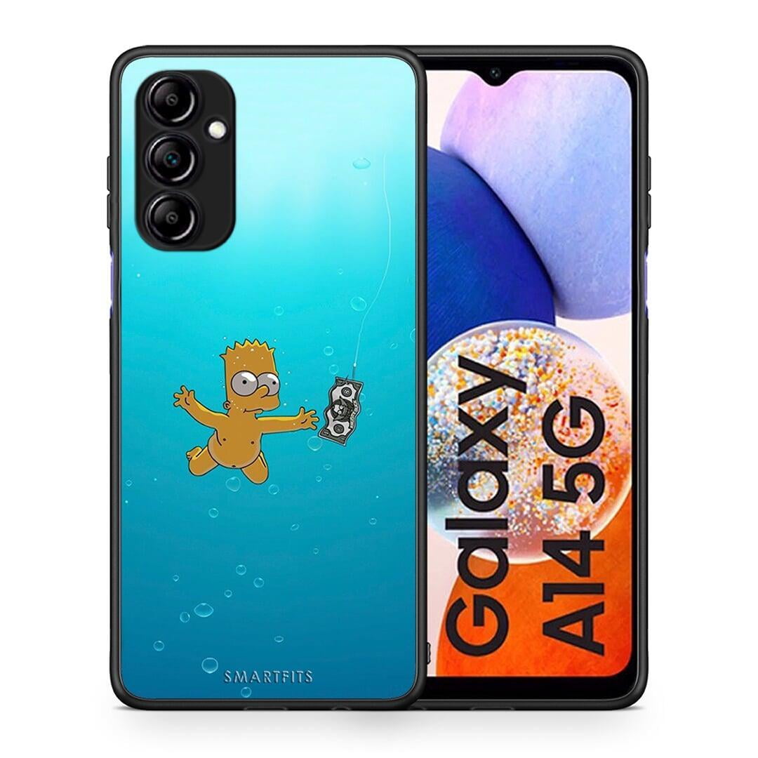 Θήκη Samsung Galaxy A14 / A14 5G Chasing Money από τη Smartfits με σχέδιο στο πίσω μέρος και μαύρο περίβλημα | Samsung Galaxy A14 / A14 5G Chasing Money Case with Colorful Back and Black Bezels