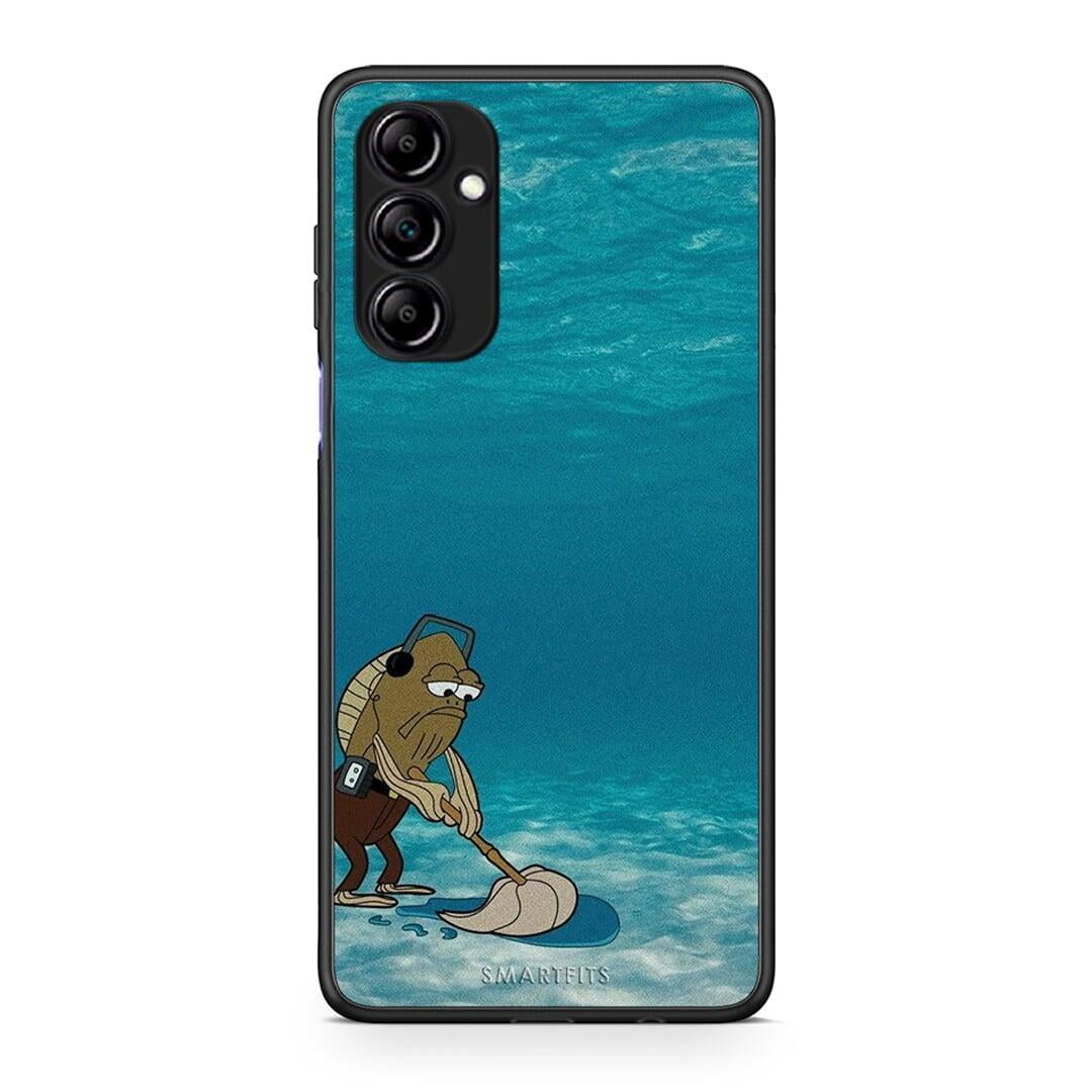 Θήκη Samsung Galaxy A14 / A14 5G Clean The Ocean από τη Smartfits με σχέδιο στο πίσω μέρος και μαύρο περίβλημα | Samsung Galaxy A14 / A14 5G Clean The Ocean Case with Colorful Back and Black Bezels