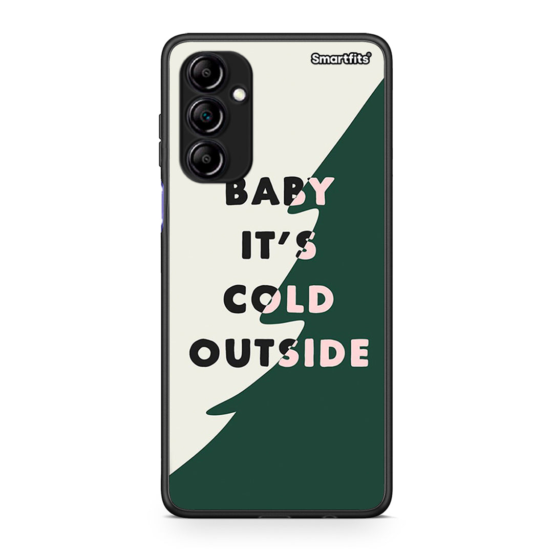 Θήκη Samsung Galaxy A14 / A14 5G Cold Outside από τη Smartfits με σχέδιο στο πίσω μέρος και μαύρο περίβλημα | Samsung Galaxy A14 / A14 5G Cold Outside Case with Colorful Back and Black Bezels