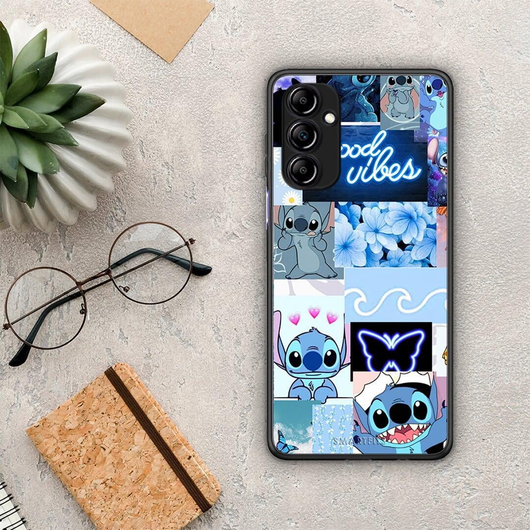 Θήκη Samsung Galaxy A14 / A14 5G Collage Good Vibes από τη Smartfits με σχέδιο στο πίσω μέρος και μαύρο περίβλημα | Samsung Galaxy A14 / A14 5G Collage Good Vibes Case with Colorful Back and Black Bezels