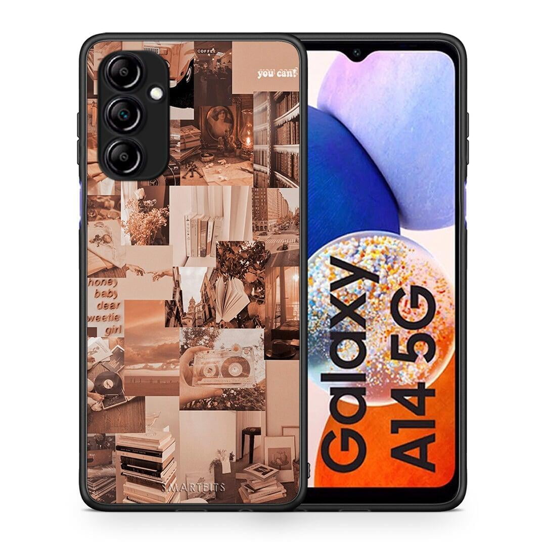 Θήκη Samsung Galaxy A14 / A14 5G Collage You Can από τη Smartfits με σχέδιο στο πίσω μέρος και μαύρο περίβλημα | Samsung Galaxy A14 / A14 5G Collage You Can Case with Colorful Back and Black Bezels