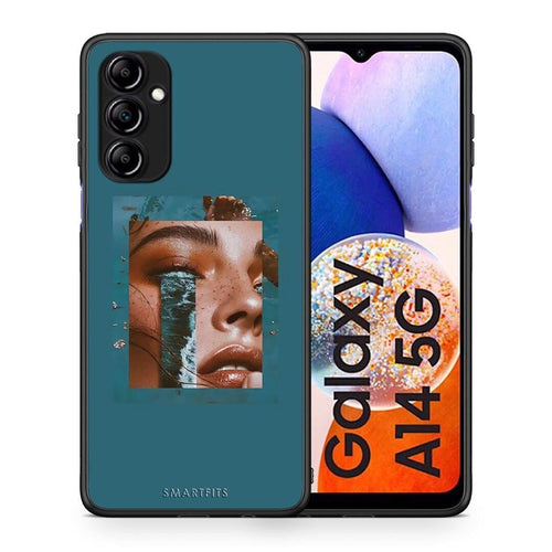 Θήκη Samsung Galaxy A14 / A14 5G Cry An Ocean από τη Smartfits με σχέδιο στο πίσω μέρος και μαύρο περίβλημα | Samsung Galaxy A14 / A14 5G Cry An Ocean Case with Colorful Back and Black Bezels