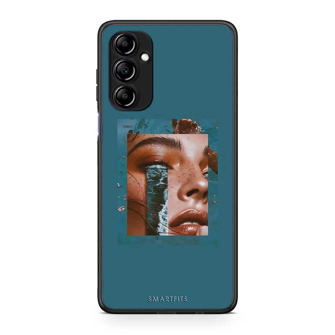 Θήκη Samsung Galaxy A14 / A14 5G Cry An Ocean από τη Smartfits με σχέδιο στο πίσω μέρος και μαύρο περίβλημα | Samsung Galaxy A14 / A14 5G Cry An Ocean Case with Colorful Back and Black Bezels
