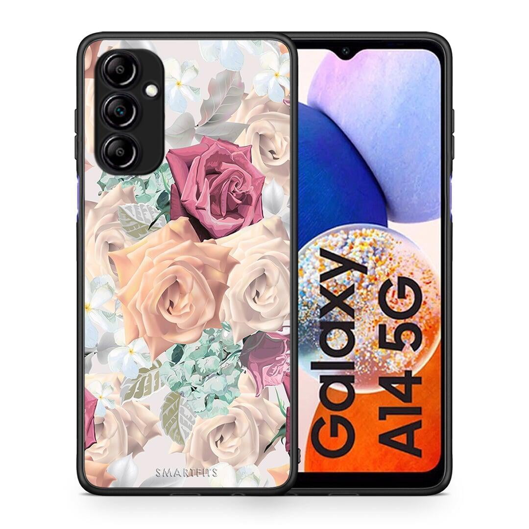 Θήκη Samsung Galaxy A14 / A14 5G Floral Bouquet από τη Smartfits με σχέδιο στο πίσω μέρος και μαύρο περίβλημα | Samsung Galaxy A14 / A14 5G Floral Bouquet Case with Colorful Back and Black Bezels